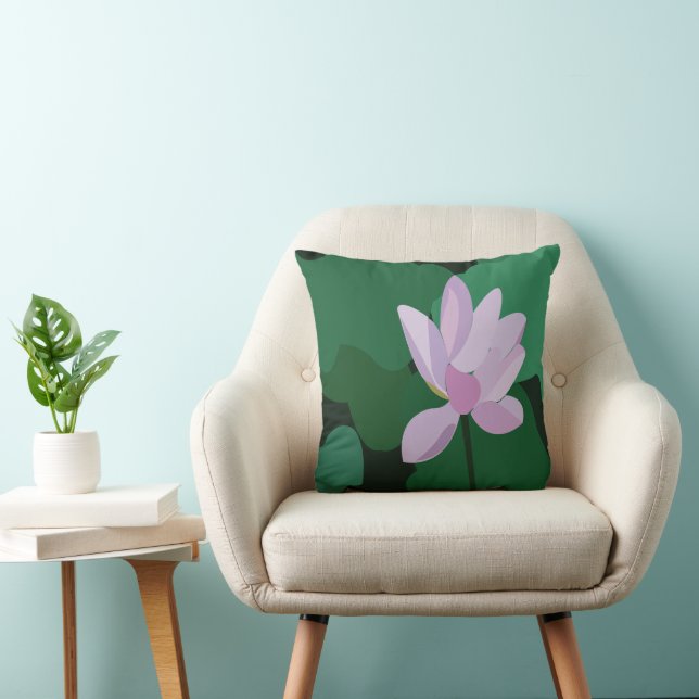 Cojín Decorativo Flor de Loto Rosa (Silla)