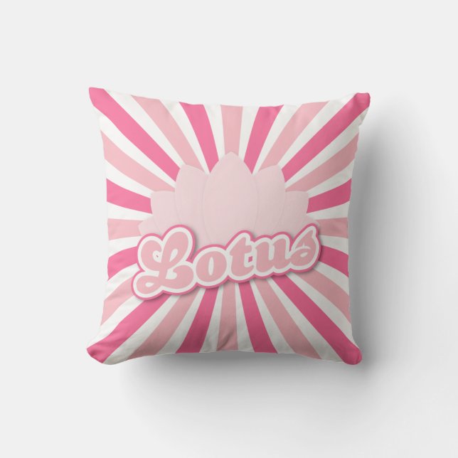 Cojín Decorativo Flor de Loto Rosa (Anverso)