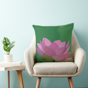 Cojín Decorativo Flor de Loto Rosa