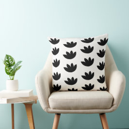 Cojín Decorativo Flor de Lotus negro