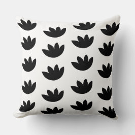 Cojín Decorativo Flor de Lotus negro