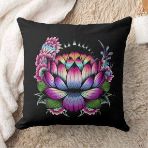 Cojín Decorativo Flor de Lotus radiante - Armonía espiritual