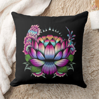 Cojín Decorativo Flor de Lotus radiante - Armonía espiritual