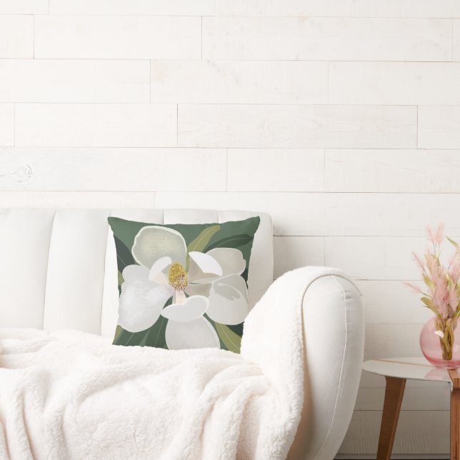 Cojín Decorativo Flor de Magnolia (Sofá)