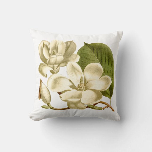 Cojín decorativo Flor de Magnolia (Anverso)