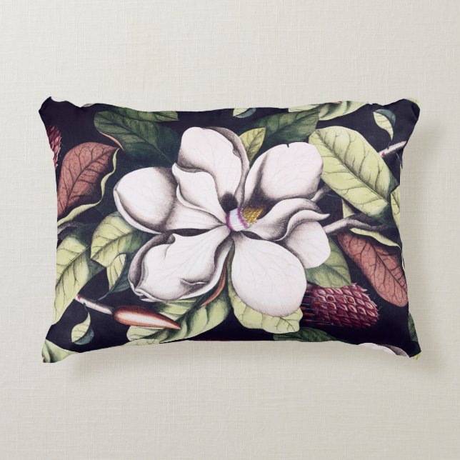 Cojín Decorativo Flor de Magnolia (Anverso)