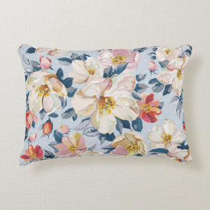 Cojín Decorativo Flor de manzana, patrón de elegancia.
