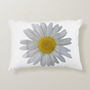 Cojín Decorativo Flor de margarita blanca, margarita floreciente, f