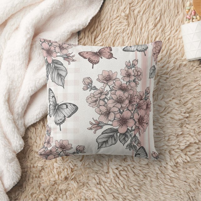 Cojín Decorativo Flor de Mariposa Elegante (1) (Manta)