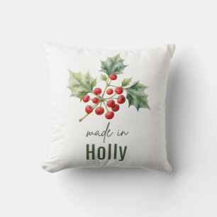 Cojín Decorativo Flor de nacimiento de acebo de diciembre Gracias p
