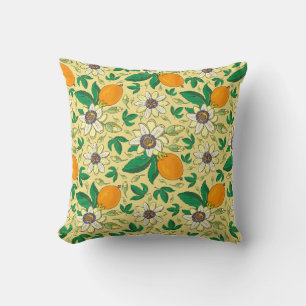Cojín Decorativo Flor de pasión (pasiflora, fruta de la pasión) en