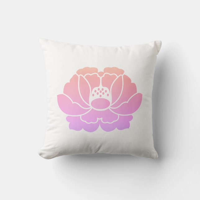 Cojín Decorativo flor de peonía (Anverso)