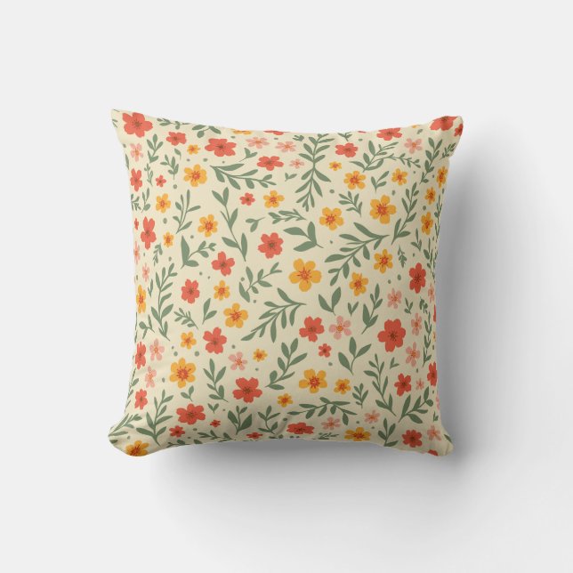 Cojín Decorativo Flor de primavera (Anverso)
