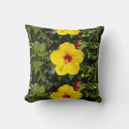 Cojín Decorativo Flor de primavera amarilla brillante