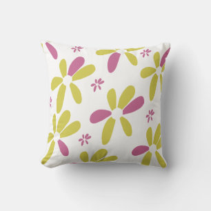 Cojín Decorativo Flor de primavera multicolor Amarillo Rosa