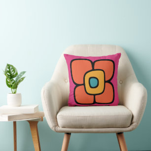 Cojín Decorativo Flor de Primavera Retro