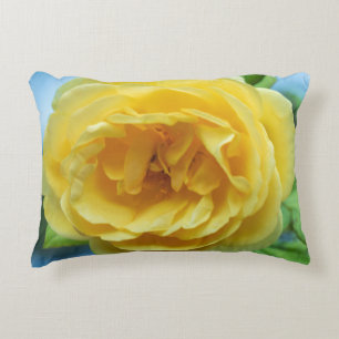 Cojín Decorativo Flor de rosa amarilla
