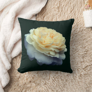 Cojín Decorativo Flor de Rosa Amarilla