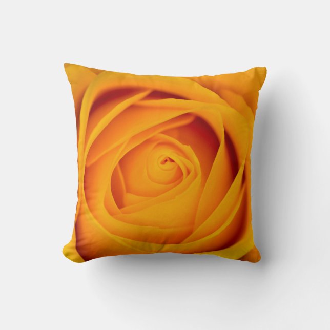 Cojín Decorativo Flor de rosa amarillo Cushira (Anverso)