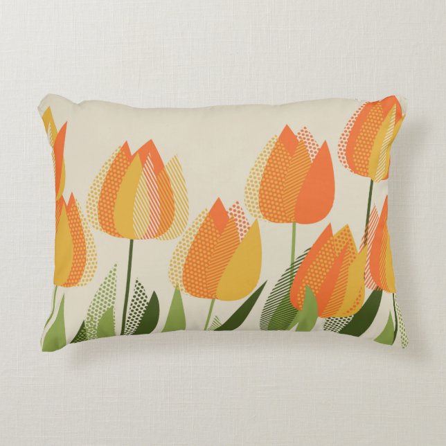 Cojín Decorativo Flor de tulipán amarillo (Anverso)