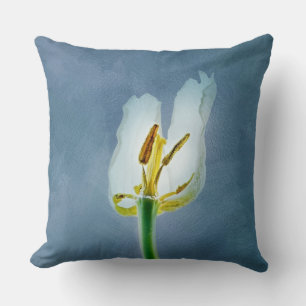 Cojín Decorativo Flor de tulipán blanco marchito