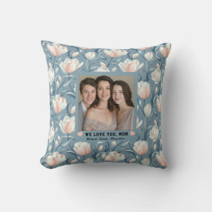 Cojín Decorativo Flor de Tulipán Feliz Cumpleaños Mamá Dormitorio
