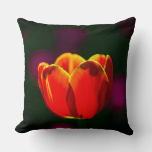 Cojín Decorativo Flor de tulipán rojo