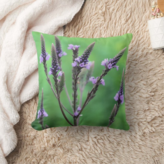 Cojín Decorativo Flor de Verbena Morada Dulce   (Manta)