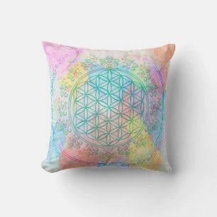 Cojín Decorativo Flor de vida / Blume des Lebens - Corazones de amo