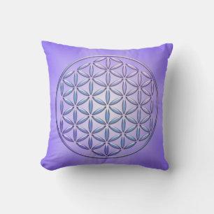 Cojín Decorativo Flor de vida / Blume des Lebens - sello violeta