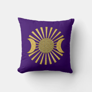 Cojín Decorativo Flor de vida con luna