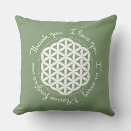Cojín Decorativo Flor de vida Ho'oponopono