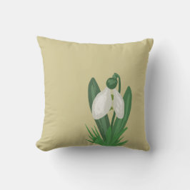 Cojín Decorativo Flor delicada de Galanthus de primavera