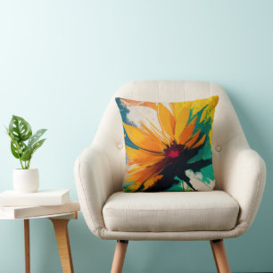 Cojín Decorativo Flor Enigmática – Una Danza De Color Y Movimiento