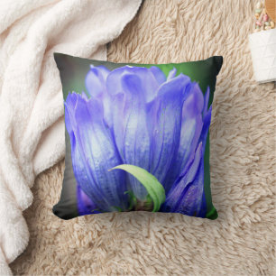 Cojín Decorativo Flor gentiana azul