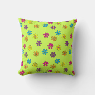 Cojín Decorativo Flor hippie colorida