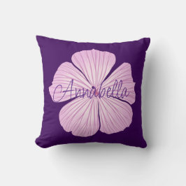 Cojín Decorativo Flor Lavatera rosa