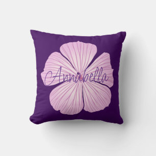 Cojín Decorativo Flor Lavatera rosa