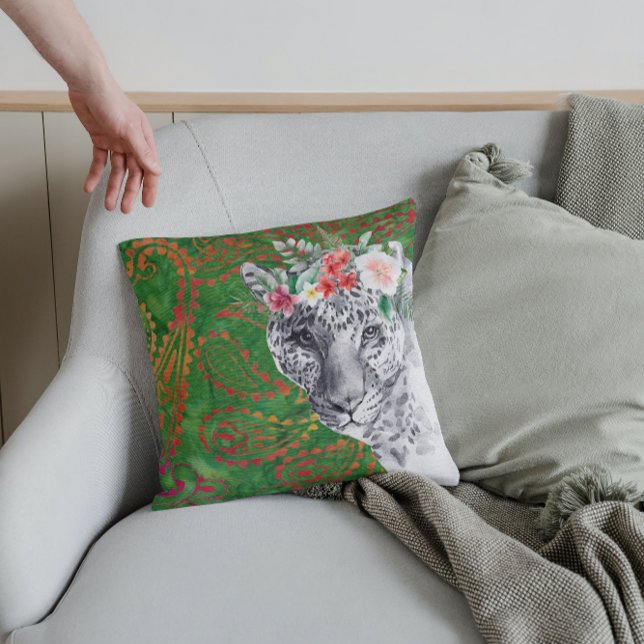 Cojín Decorativo Flor Leopard Jungle Batik (Subido por el creador)