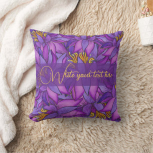 Cojín Decorativo Flor Lotus Pintada A Mano