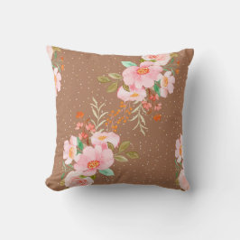 Cojín Decorativo Flor marrón