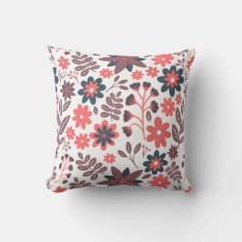 Cojín Decorativo Flor moderna de dos lados, roja y negra