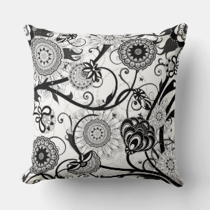 Cojín Decorativo Flor moderna monocroma