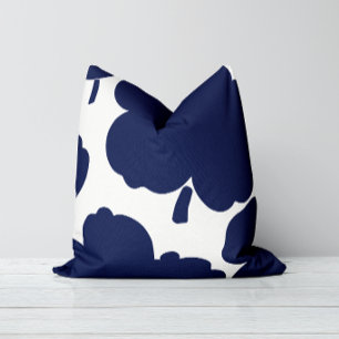 Cojín Decorativo Flor Monocroma Azul Marino
