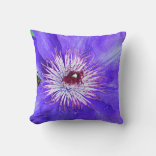 Cojín Decorativo Flor morada de clematis