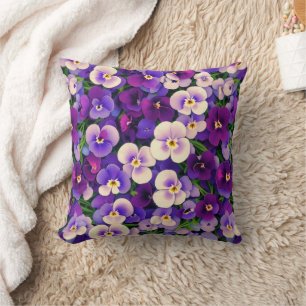 Cojín Decorativo Flor morada de panza