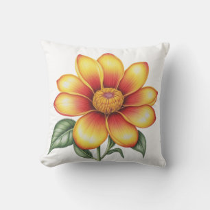 Cojín Decorativo Flor naranja