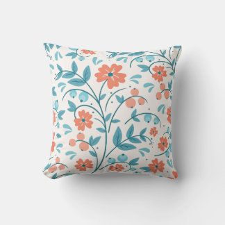 Cojín Decorativo Flor naranja minimalista