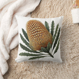 Cojín Decorativo Flor nativa australiana botánica Golden Banksia
