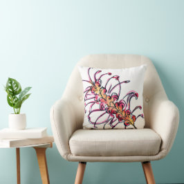 Cojín Decorativo Flor nativa australiana de grevillea rosa